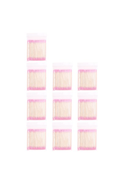 Choice 10Bag 1/2/5/10PCS Nails Disposable Wood Cotton Swab Double Head Clean ...