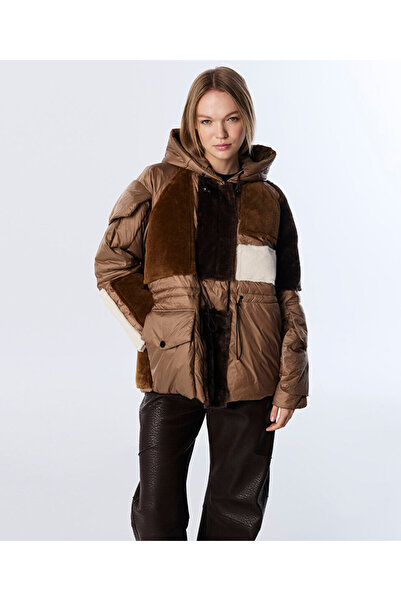 Twist Colorblock Puffer Coat