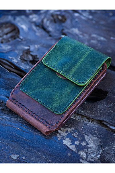 GERMANICIA LEATHER CRAFT El Yapımı Hakiki Deri Para Klipsli Cüzdan&Kartlık [İ...