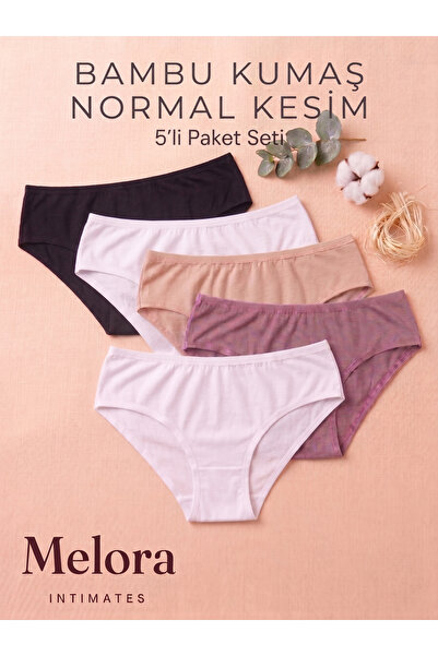 Melora Intimates Bambu Normal Kesim 5li Kadın Külot