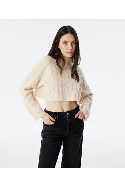 Twist SAÇ ÖRGÜLÜ CROP KAZAK