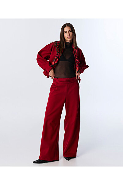 Twist Belted Wide Leg Fit Pants