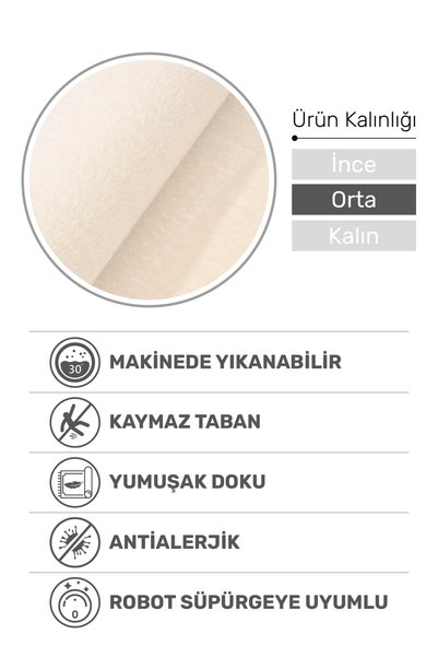 dekozer 2-Piece Plush Bath Mat Set 60X100 + 50X60 cm – Non-Slip Latex Base, Soft Surface, Washable