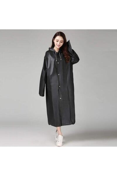 SARFEX Unisex Black Water Windproof Raincoat Hooded