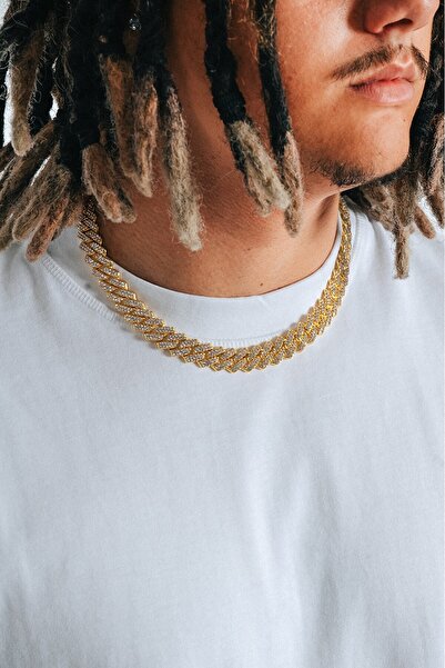 Crupt Studio 12mm Iced Out Prong Chain Erkek Kolye KA1145AL
