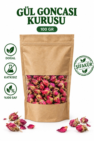 ŞİFAKÜR BİTKİSEL SAĞLIK ÜRÜNLERİ Gül Goncası Kurusu Kuru Gül Goncası 100 gr