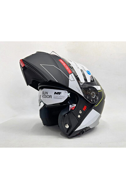 MT Kask Genesis Talo B2 Mat Çene Açılır Kask Iç Güneş Vizörlü