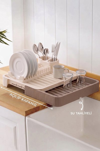 Kitchen Life Açılır Kapanır Sürgülü Bulaşık Kurutma Sepeti - Sürgülü Bulaşıklık