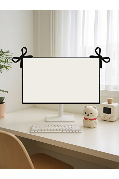 Choice 2pcs BS4853 Kawaii Bow Monitor Decor Pink Acrylic Bowknot PC Accessori...