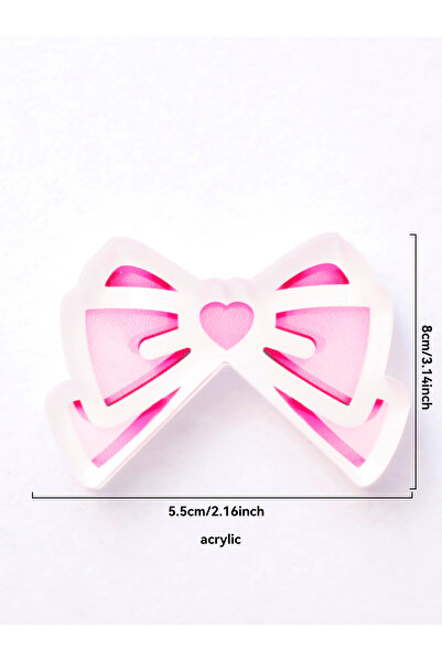 Choice 1pc BS4854 Kawaii Bow Monitor Decor Pink Acrylic Bowknot PC Accessorie...