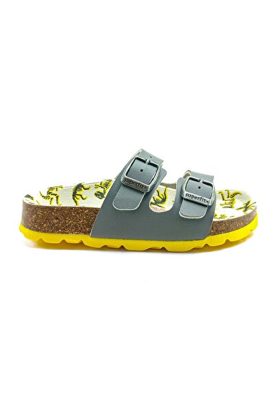 Superfit Ortopedik Çocuk Terlik Çift Bantlı P 800111-2120 Dinazor GRAU / MEHR...