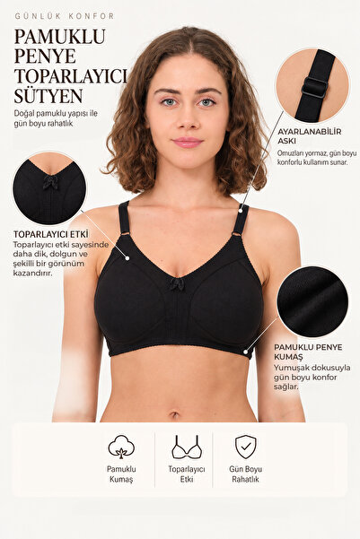 LoraDream Pamuklu Penye Toparlayıcı Sütyen LD9002