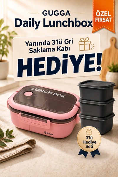 GUGGA Daily - Taşınabilir Yemek Kabı Lunchbox Diyet Spor Okul Beslenme Kutusu...