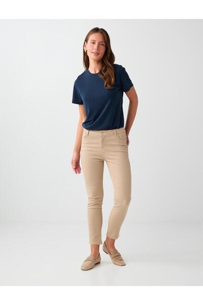 Jimmy Key Stone High Waist Regular Leg Woven Trousers
