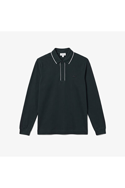 Lacoste Erkek Regular Fit Uzun Kollu Koyu Yeşil Paris Polo