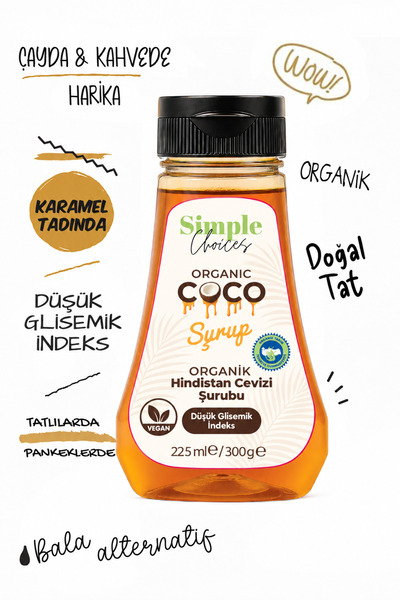 Simple Choices Organik Hindistan Cevizi Şurubu 225 ml