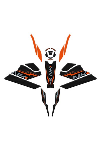 GP KOMPOZİT CF Moto 250 NK 2023-2024 Uyumlu Full Pad Seti Turuncu