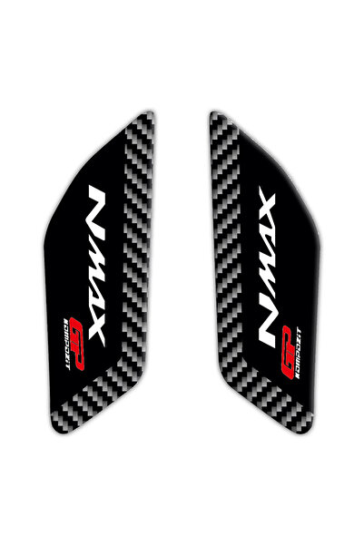 GP KOMPOZİT Yamaha NMAX 125 / 155 2015-2020 Uyumlu Yan Pad Siyah-Karbon