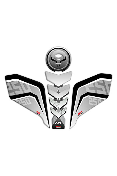 GP KOMPOZİT CF Moto 250 NK 2018-2022 Uyumlu Tank Pad Seti Gri