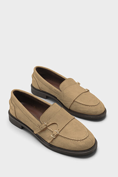 Capone Outfitters Stephine Çift Tokalı Kadın Loafer Ayakkabı