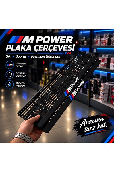 Plakalık Uv Baskı 2 Adet Dökülmez Renk Solmaz Bmw M Power Model