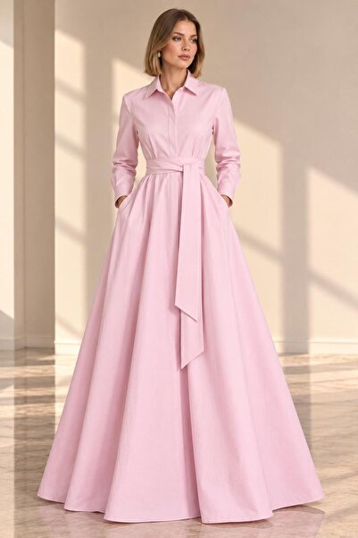SERAVENZA COUTURE Maxi Boy Double-Breasted Stylish Invitation Dress with Clos...