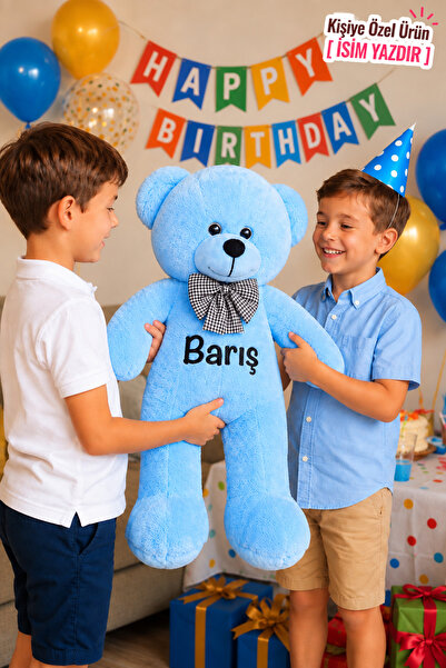 Özgüner Oyuncak Kişiye Özel İsim Baskılı Oyuncak Peluş Ayıcık 90 cm Hediyelik...