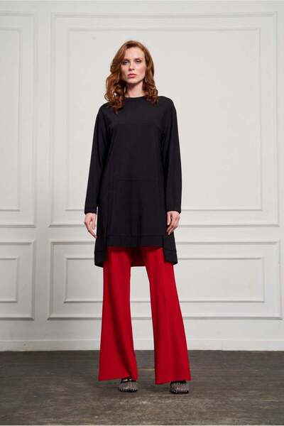 MissWhence Wide-Leg Trousers - Red
