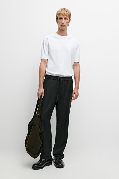 Massimo Dutti Kısa kollu dikiş detaylı t-shirt