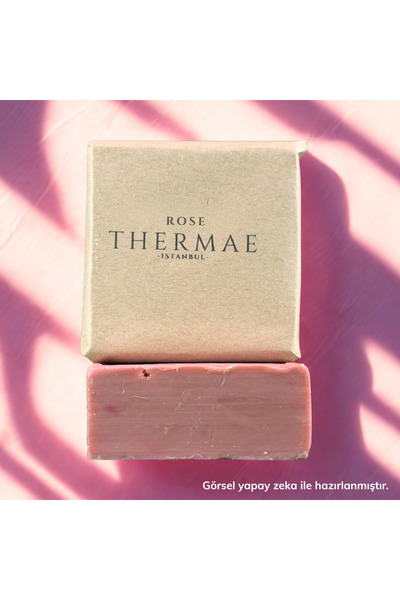 Thermae Doğal Gül Sabunu 135-140gr El Yapımı Doğal İçerikli Aromaterapi Hassa...
