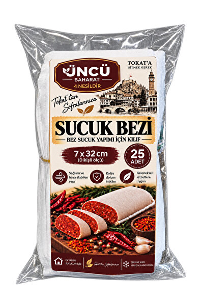 Genel Markalar SUCUK BEZİ TOKAT BEZ SUCUĞU 25 ADET