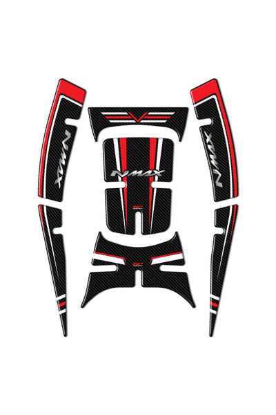 GP KOMPOZİT Yamaha NMAX 125 / 155 2021-2024 Uyumlu Tank Pad Seti Kırmızı