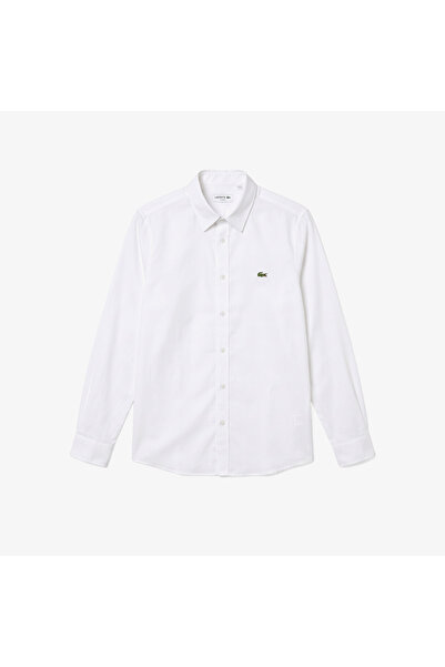 Lacoste Erkek Slim Fit Beyaz Gömlek