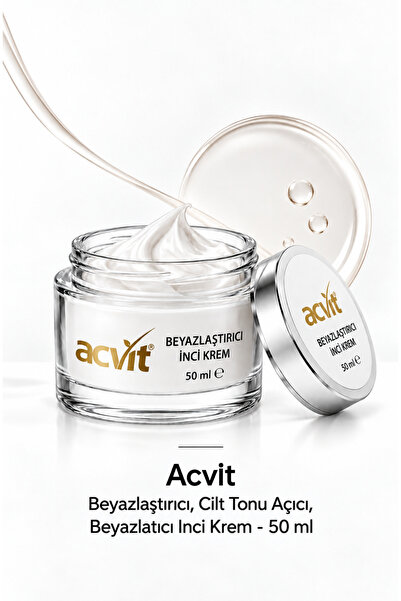 Acvit Beyazlaştırıcı, Cilt Tonu Açıcı, Beyazlatıcı Inci Krem - 50 ml