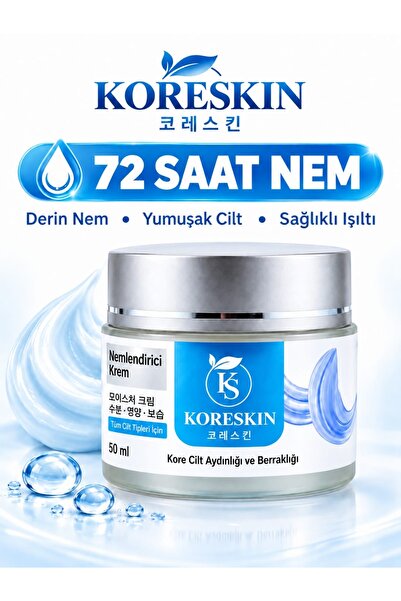 Yüz Kremi | 72 Saat Etkili Nemlendirici Kremi | Hyaluronik Asit | Bariyer Onarıcı |Tüm Cilt Tipleri