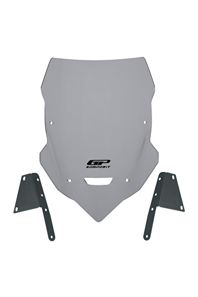 GP KOMPOZİT Bajaj Dominar 250 2017-2026 Uyumlu Ön Cam Gri 40 cm