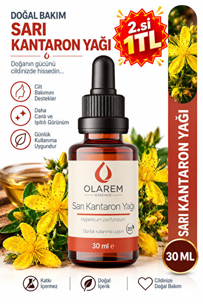 olarem essence Sarı Kantaron Yağı (St. John's Wort Oil) Sabit Yağ 30 ml Cam D...