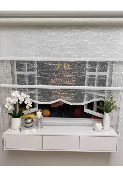 İREMKARAHOME Çift Mekanizmalı Tül Ve Stor Perde - Model 8