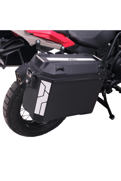 GP KOMPOZİT Universal 26 lt x 2 Plastik Motosiklet Yan Çanta Seti Siyah