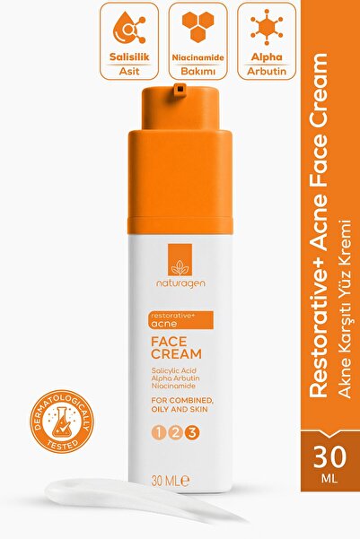 Naturagen Restorative Acne Face Cream 30 ml |   Anti-Acne |   Salicylic Acid,...