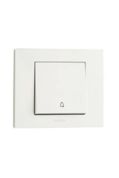 OVİVO Ovivo Grano Beyaz Natural Zil Anahtarı Light - 1 Adet+çerçeve Dahil