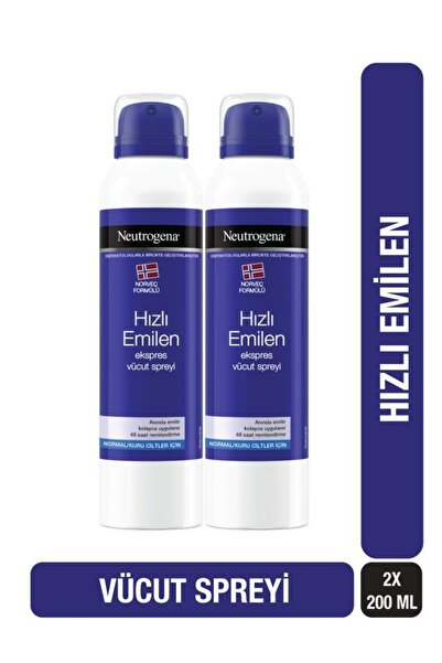 Neutrogena Deep Moisture Ekspress Vücut Spreyi 200 ml x2