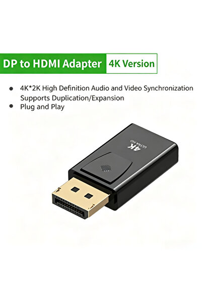 Choice1 Black 4K 1 piece 4K DisplayPort to HDMI Compatible Adapter DP Male to...