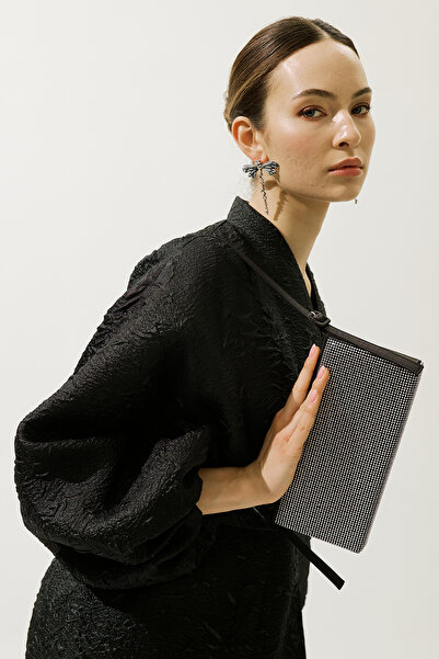 Manuka Stone Baguette Evening Bag Black