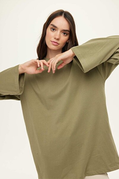 Manuka Wide Sleeve Oversize Tshirt Light Khaki