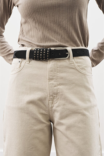 Manuka Zimba Detail Belt Black