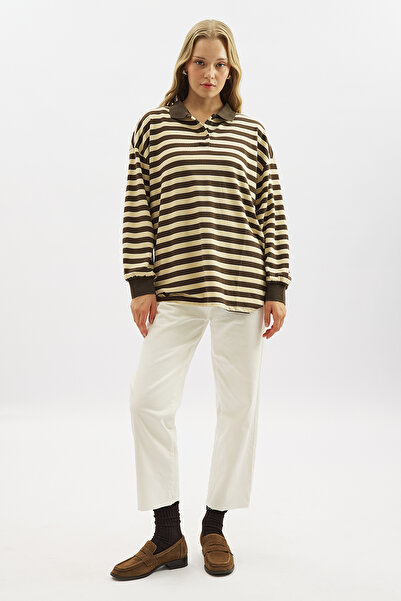 Manuka Polo Yaka Oversized Tshirt Brown