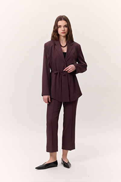 Manuka Straight Cut Trousers Burgundy