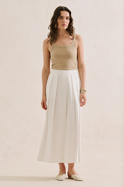 Manuka Linen Mixed Natural Skirt Pants Ecru