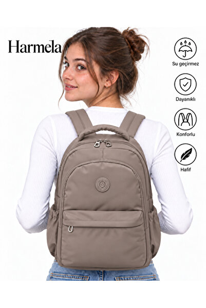 Harmela 2200 School Backpack Water Resistant Unisex Daily & School Bag Mink